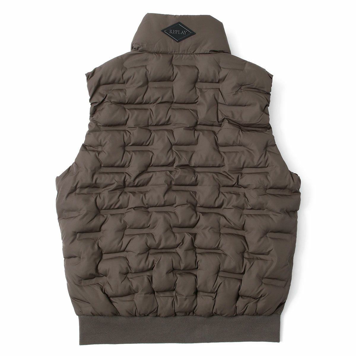 Replay｜エンボス リサイクルファイン ベスト｜ウッドグレー