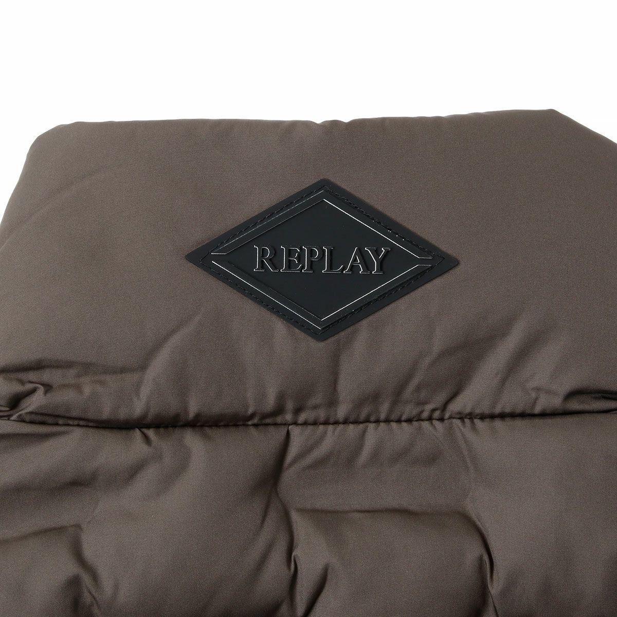 Replay｜エンボス リサイクルファイン ベスト｜ウッドグレー
