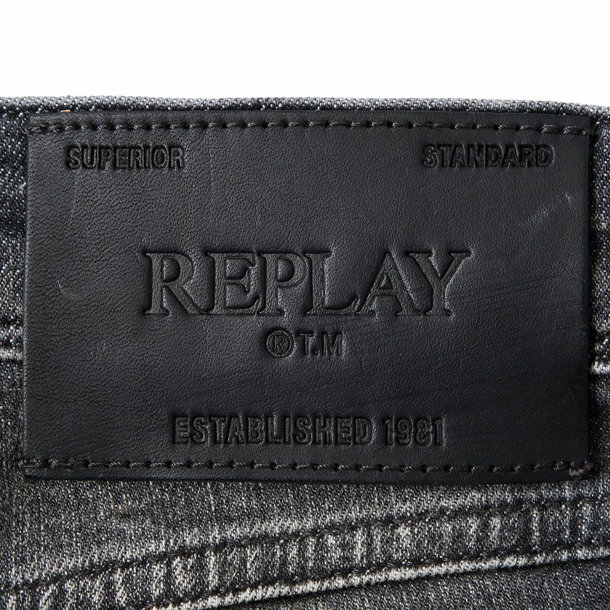 Replay｜ブローニー スーパースリム パワーストレッチ ジーンズ｜デニム｜ダークグレー