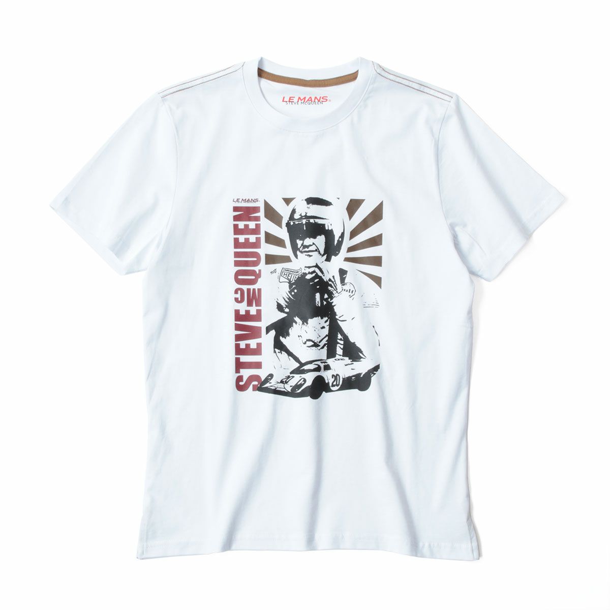 Steve McQueen｜スティーブ・マックィーン x ル・マン 24h OLD AFFICHE Tシャツ｜オフホワイト
