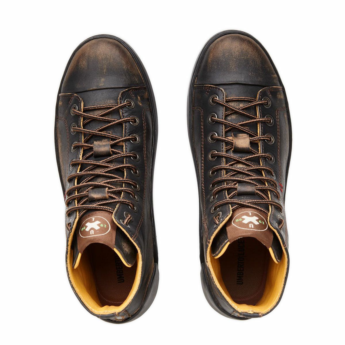 UMBERTO x LUCE｜グース バイカー スニーカー｜スニーカータイプ｜ダークブラウン