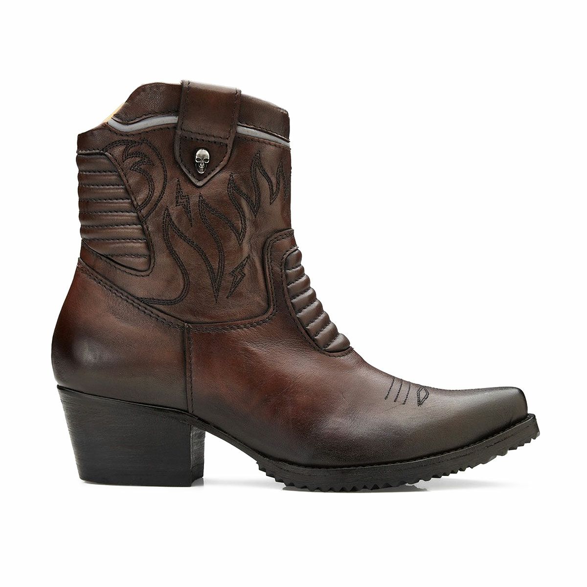 UMBERTO x LUCE｜ビアード レディース カウボーイ ブーツ｜ブーツタイプ｜ブラウン