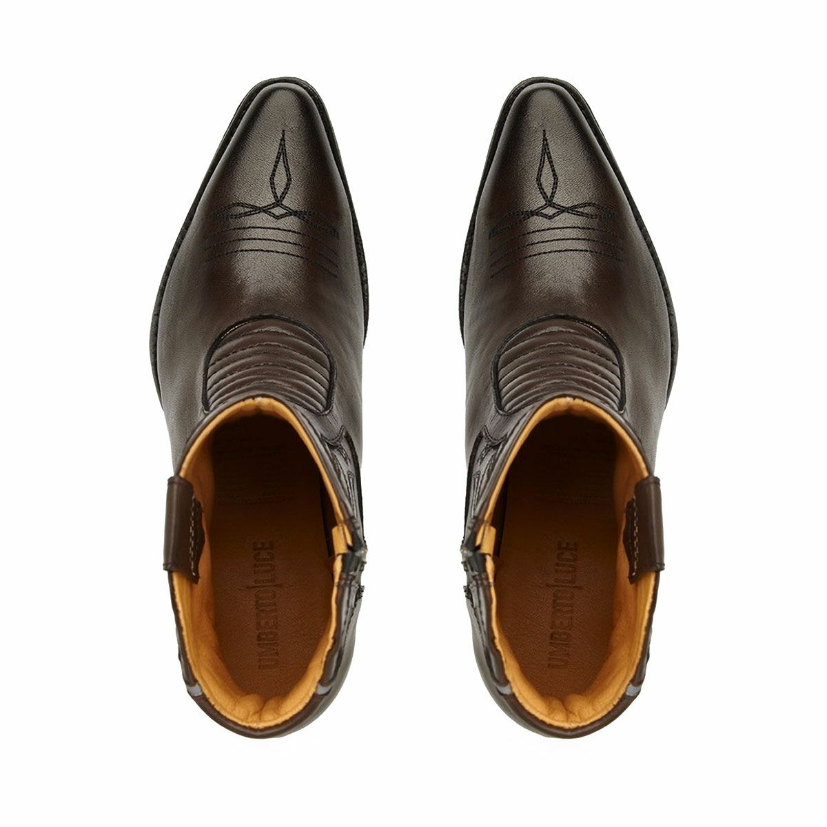 UMBERTO x LUCE｜ビアード レディース カウボーイ ブーツ｜ブーツタイプ｜ブラウン