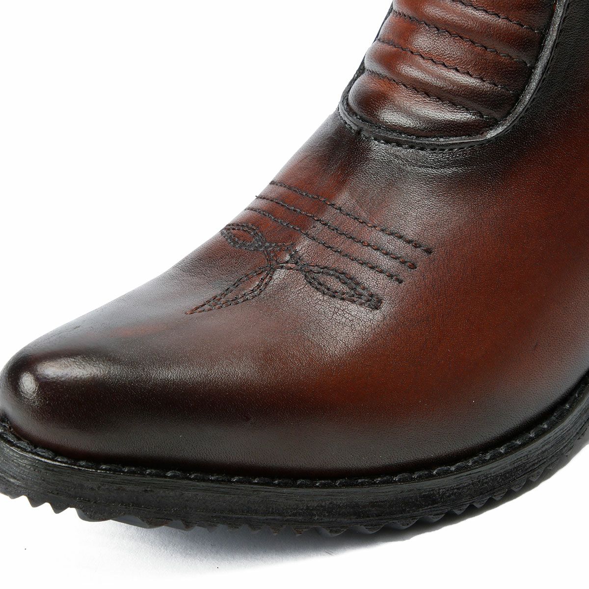 UMBERTO x LUCE｜ビアード レディース カウボーイ ブーツ｜ブーツタイプ｜ブラウン