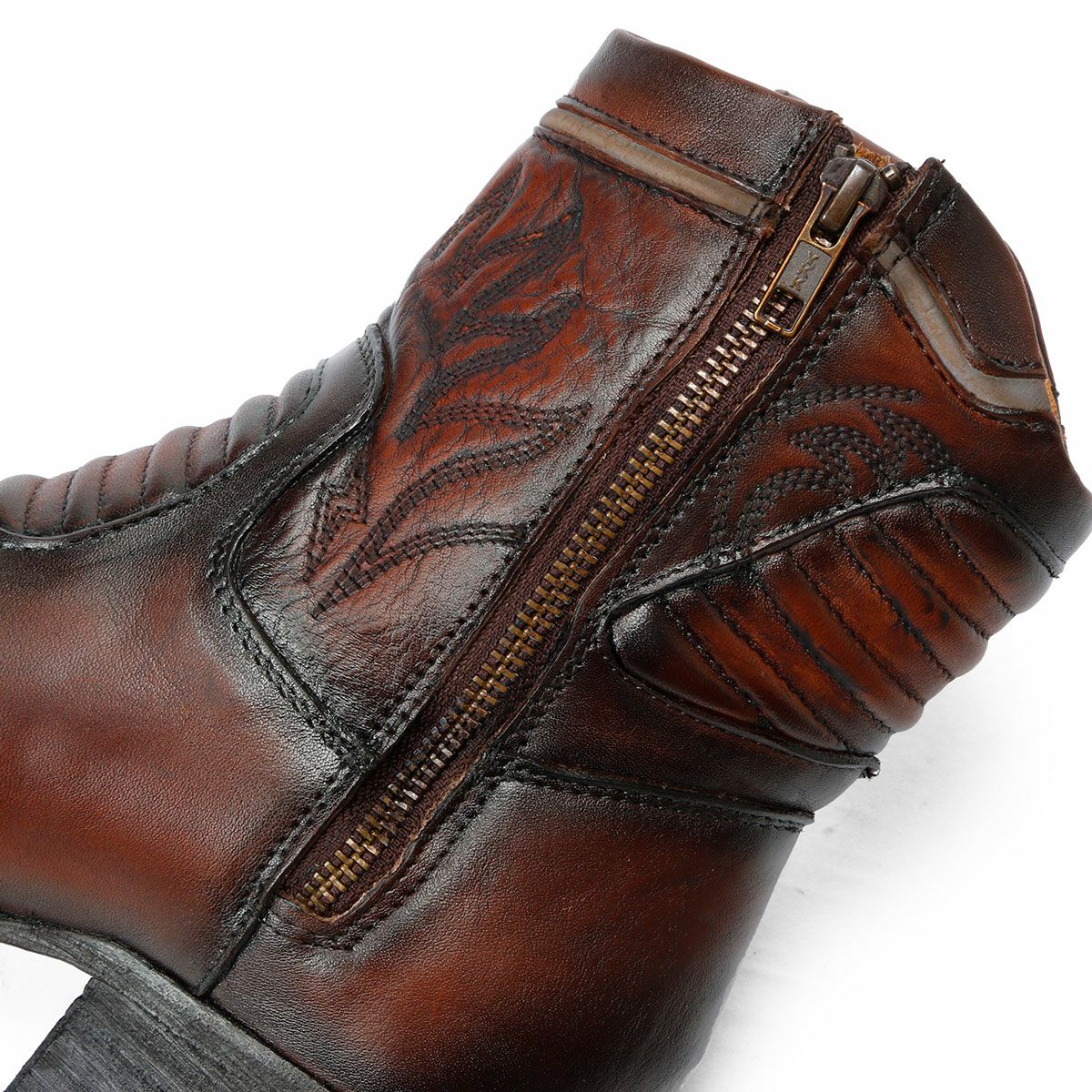 UMBERTO x LUCE｜ビアード レディース カウボーイ ブーツ｜ブーツタイプ｜ブラウン