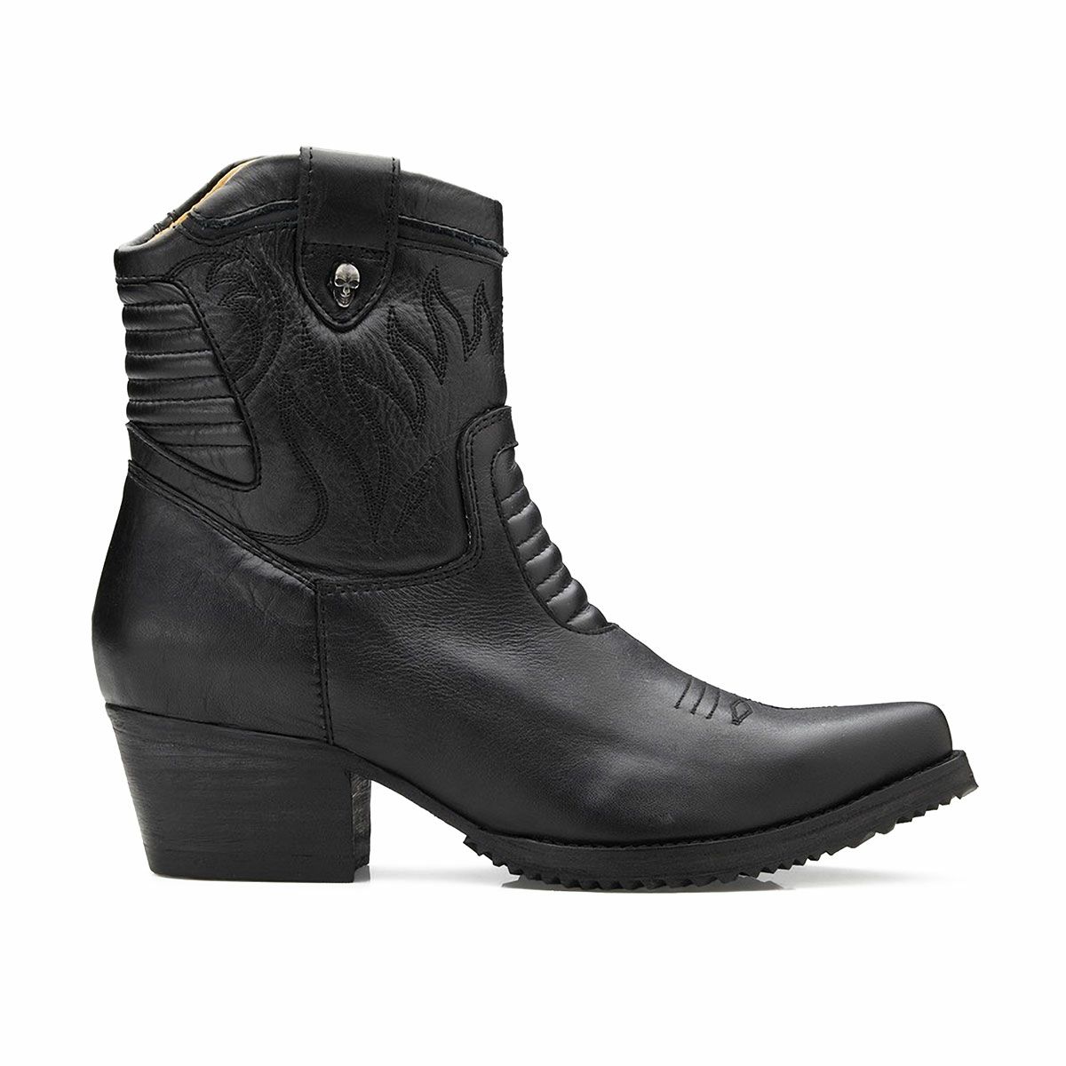 UMBERTO x LUCE｜ストリングフィールド カウボーイ レディース ブーツ｜ブーツタイプ｜ブラック