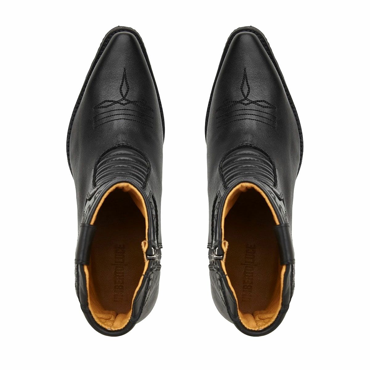 UMBERTO x LUCE｜ストリングフィールド カウボーイ レディース ブーツ｜ブーツタイプ｜ブラック