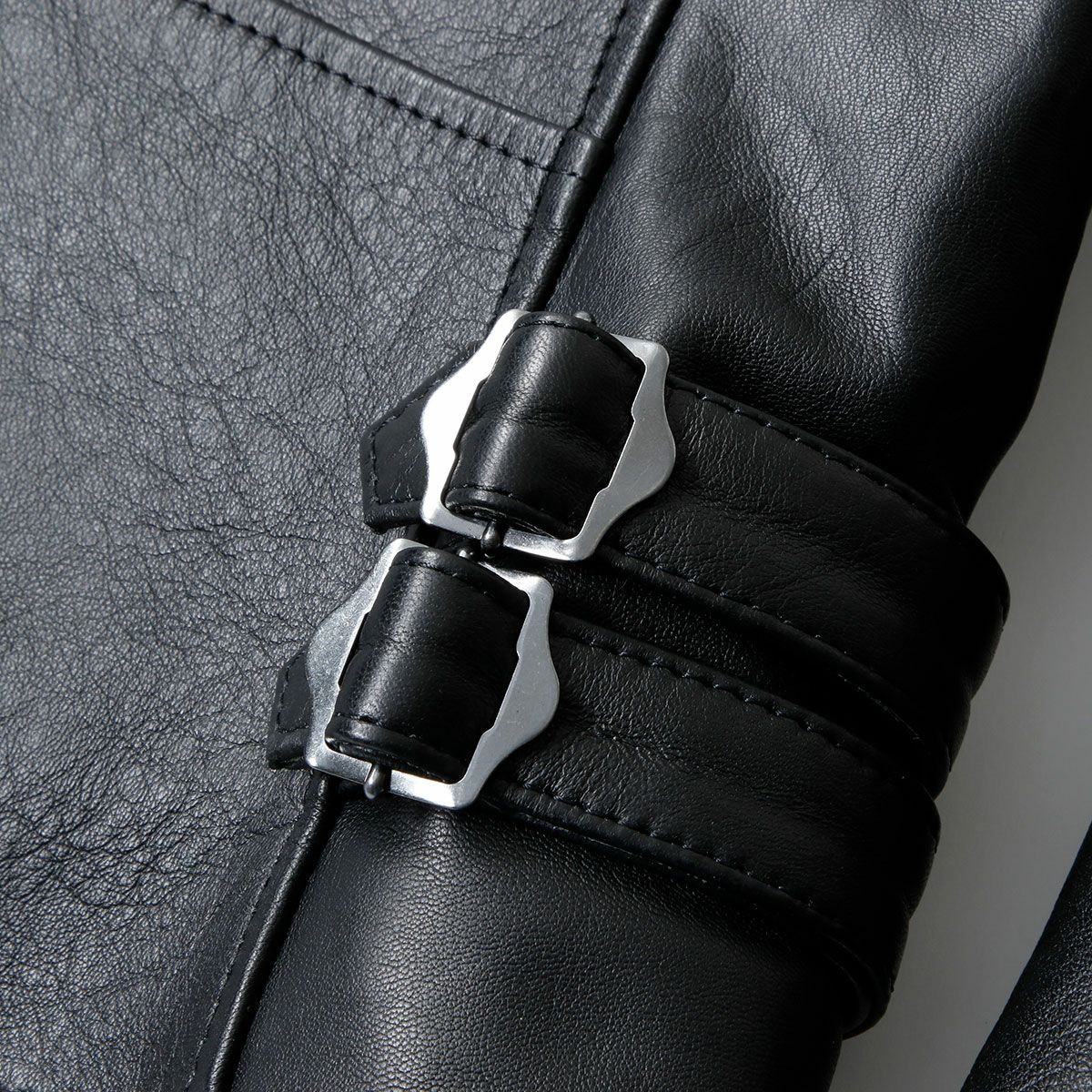 SHINICHIRO ARAKAWA｜ラムレザーダブルライダース｜レザー｜ブラック