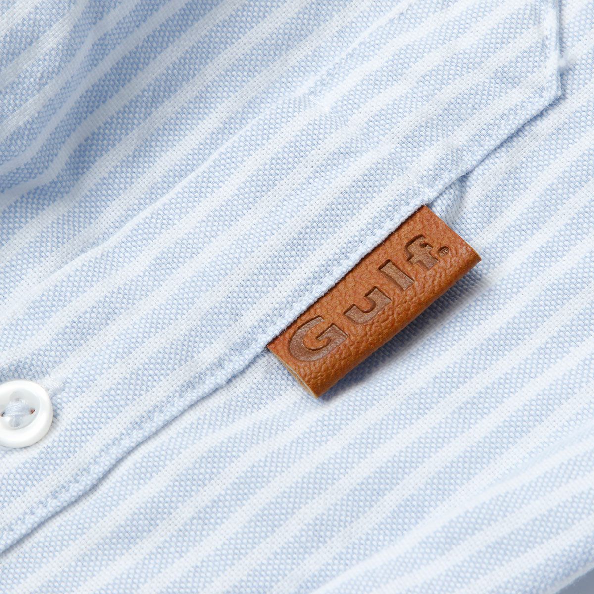 GULF｜ガルフ クラシック ストライプ シャツ｜ライトブルー