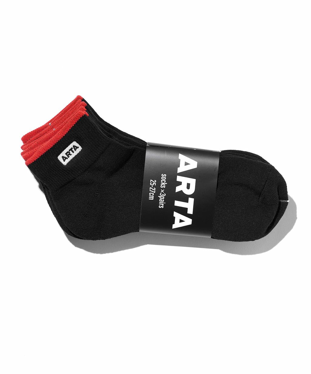 ARTA｜ARTA アンクルソックス 3枚組｜ソックス｜ブラック
