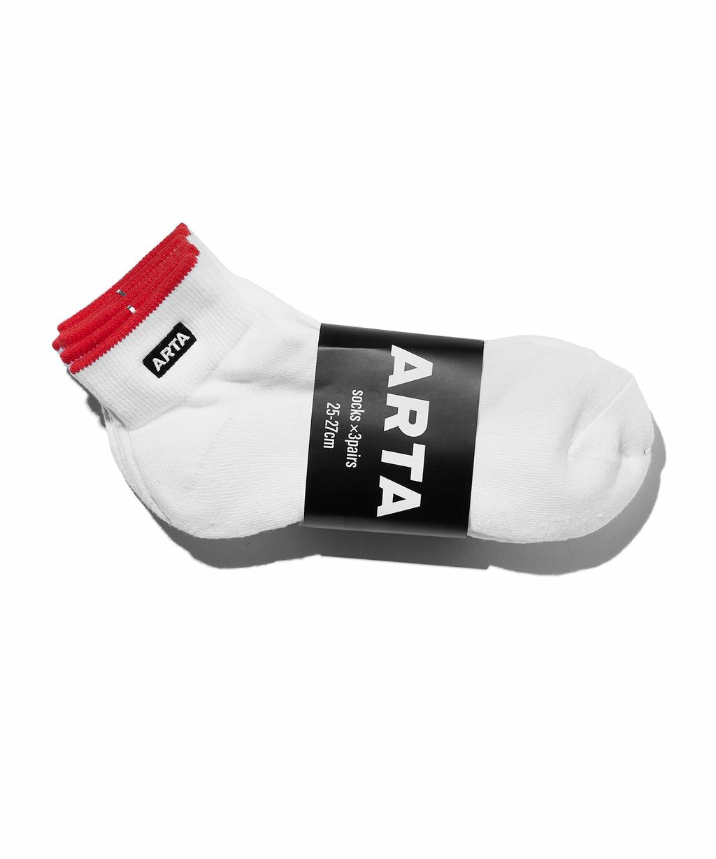 ARTA｜ARTA アンクルソックス 3枚組｜ソックス｜ホワイト