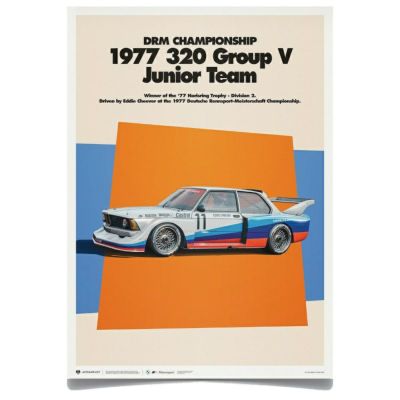 1977 BMW 320 Group 5 DRM グラフィカル ポスター | モトーリモーダ