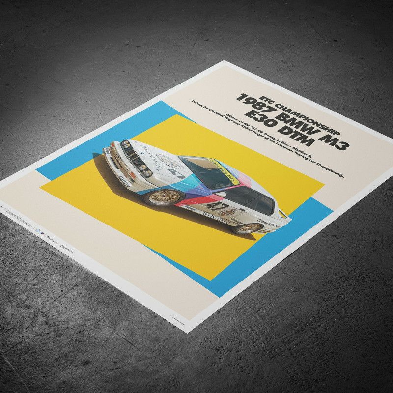 1987 BMW E30 M3 DTM グラフィカル ポスター | モトーリモーダ