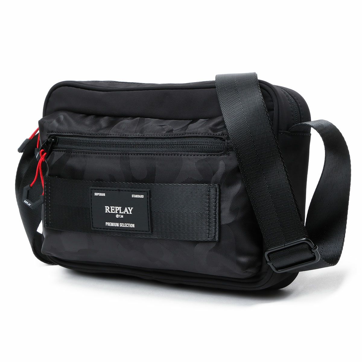 Replay｜ナイロン ショルダーバッグ｜ショルダー｜ブラック