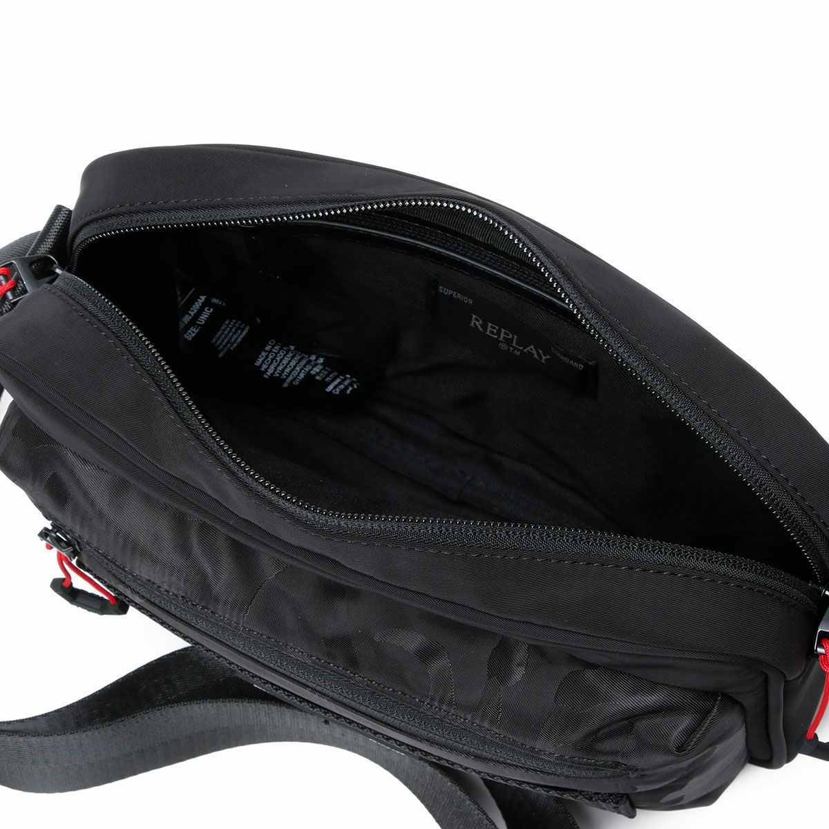 Replay｜ナイロン ショルダーバッグ｜ショルダー｜ブラック