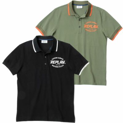 Replay｜ストレッチ コットン ピケ ポロシャツ｜