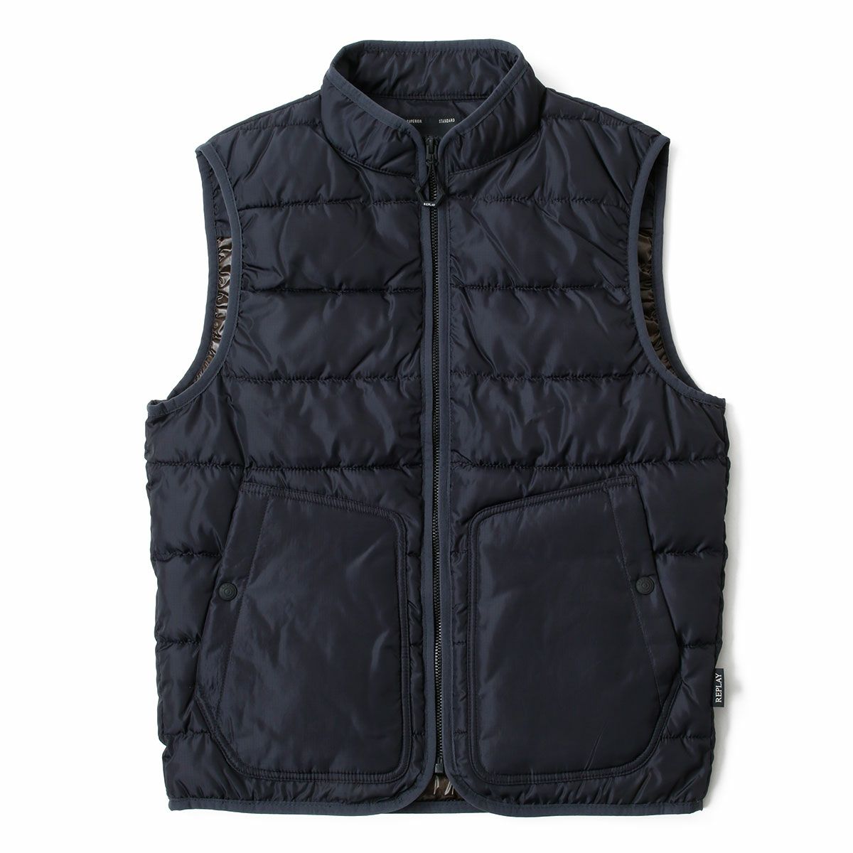 Replay｜ライト ポリ リップストップ ベスト｜ディープブルー