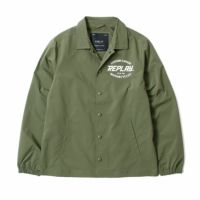 Replay｜マイクロ ポリ コーチジャケット｜ファブリック｜アーミーグリーン