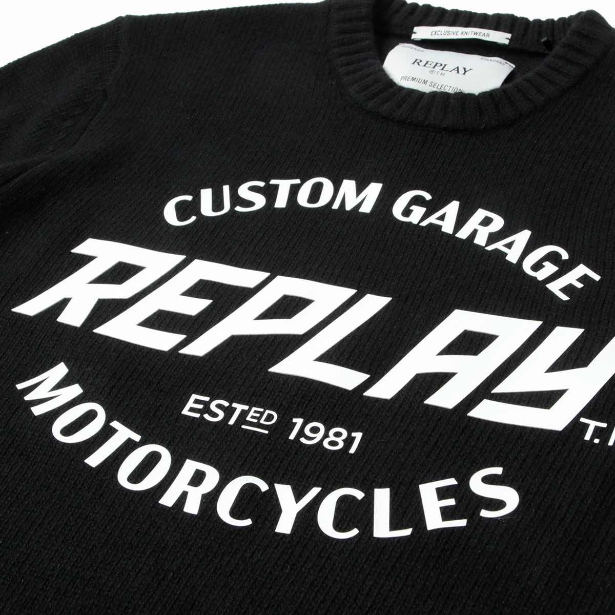 Replay｜ウールブレンド ニット｜ブラック