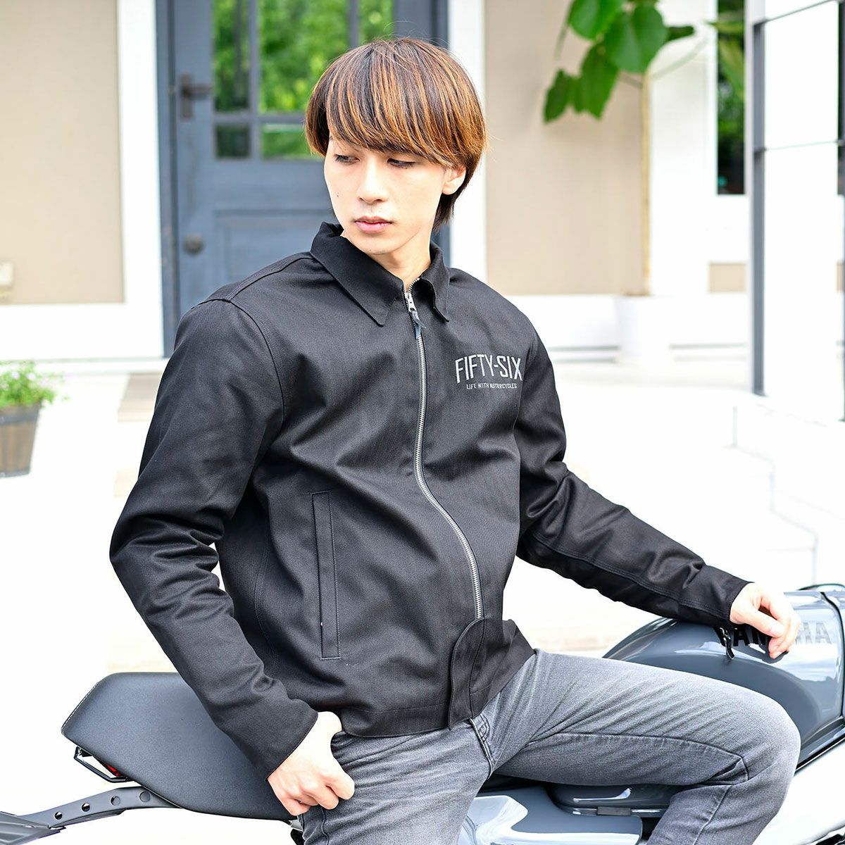 56design｜ライディング カバーオール｜ファブリック｜ブラック