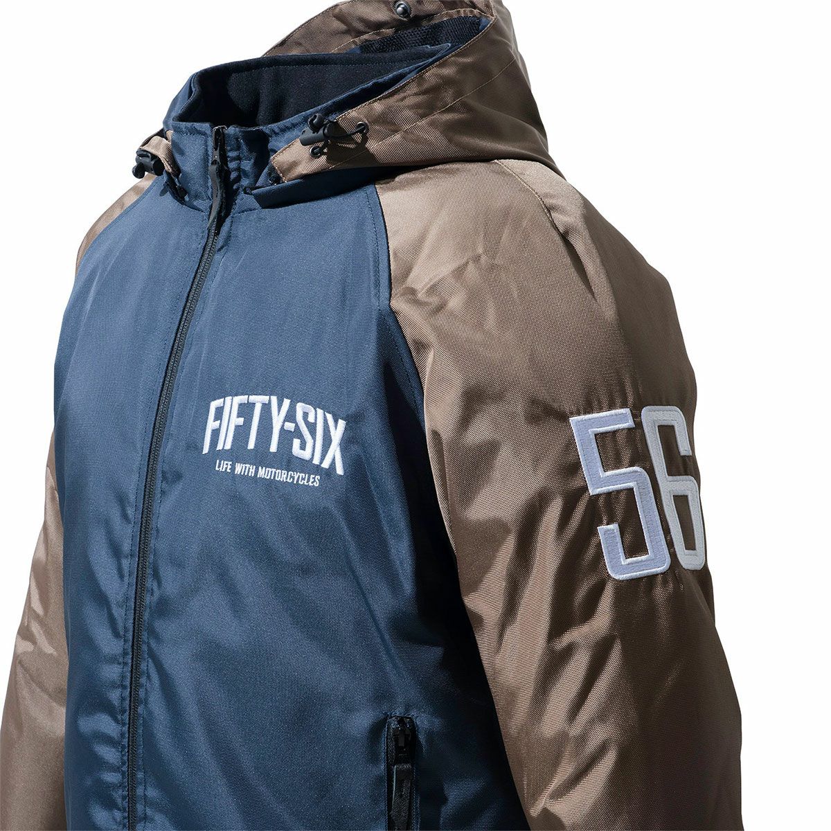 56design｜エクストラ ウォーム フーディー 2｜ファブリック｜ネイビー×カーキ