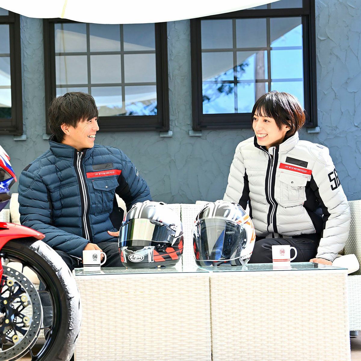 56design｜ウィンター アーバン ライディング ジャケット｜ファブリック｜モデル着用