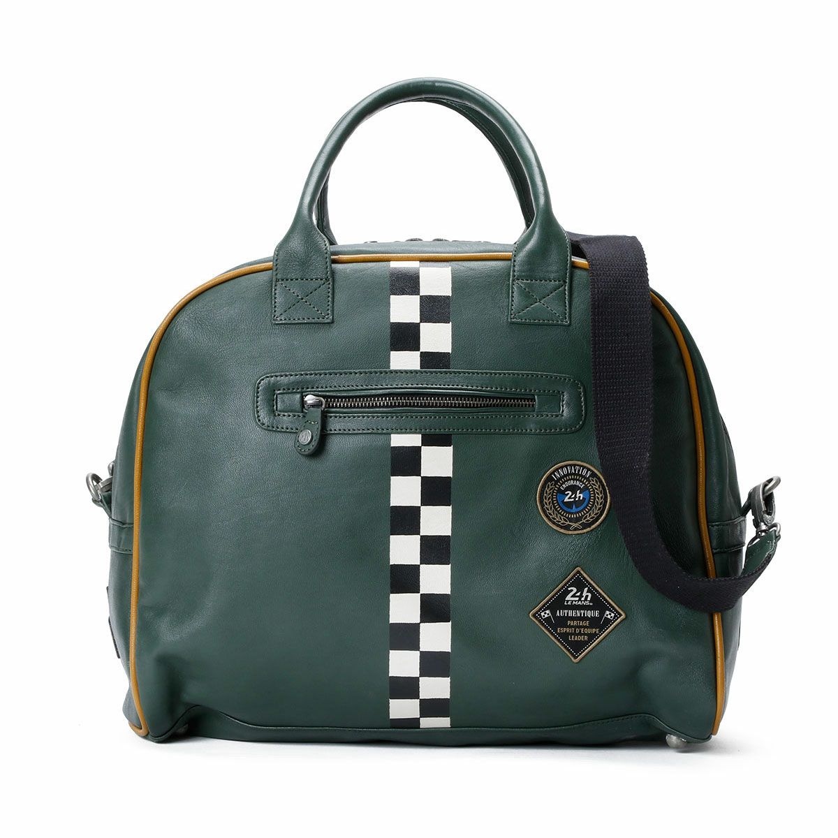 CLASSIC LEGEND MOTORS｜Le Mans 24h MICK ヘルメット レザーバッグ｜ボストンバッグ｜グリーン