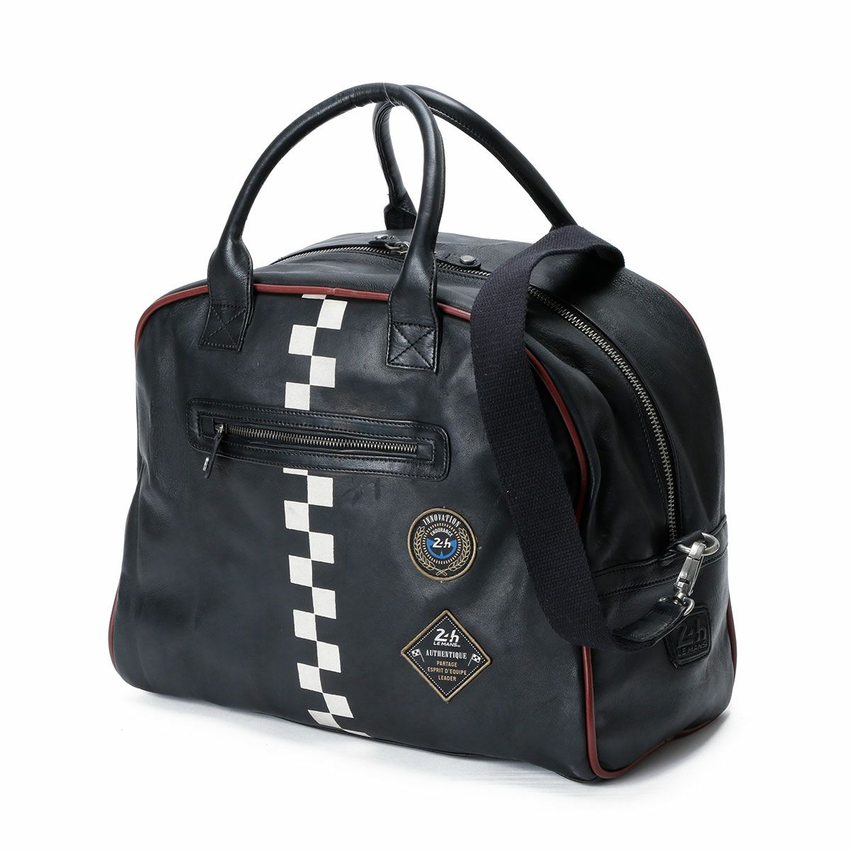 CLASSIC LEGEND MOTORS｜Le Mans 24h MICK ヘルメット レザーバッグ｜ボストンバッグ｜ブラック