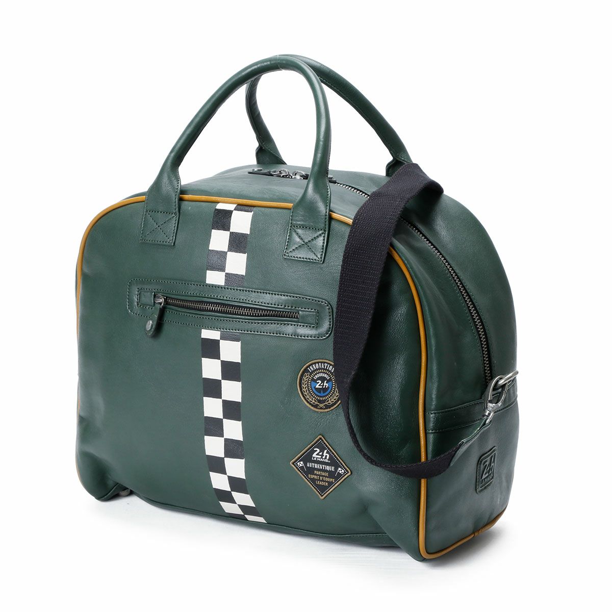 CLASSIC LEGEND MOTORS｜Le Mans 24h MICK ヘルメット レザーバッグ｜ボストンバッグ｜グリーン
