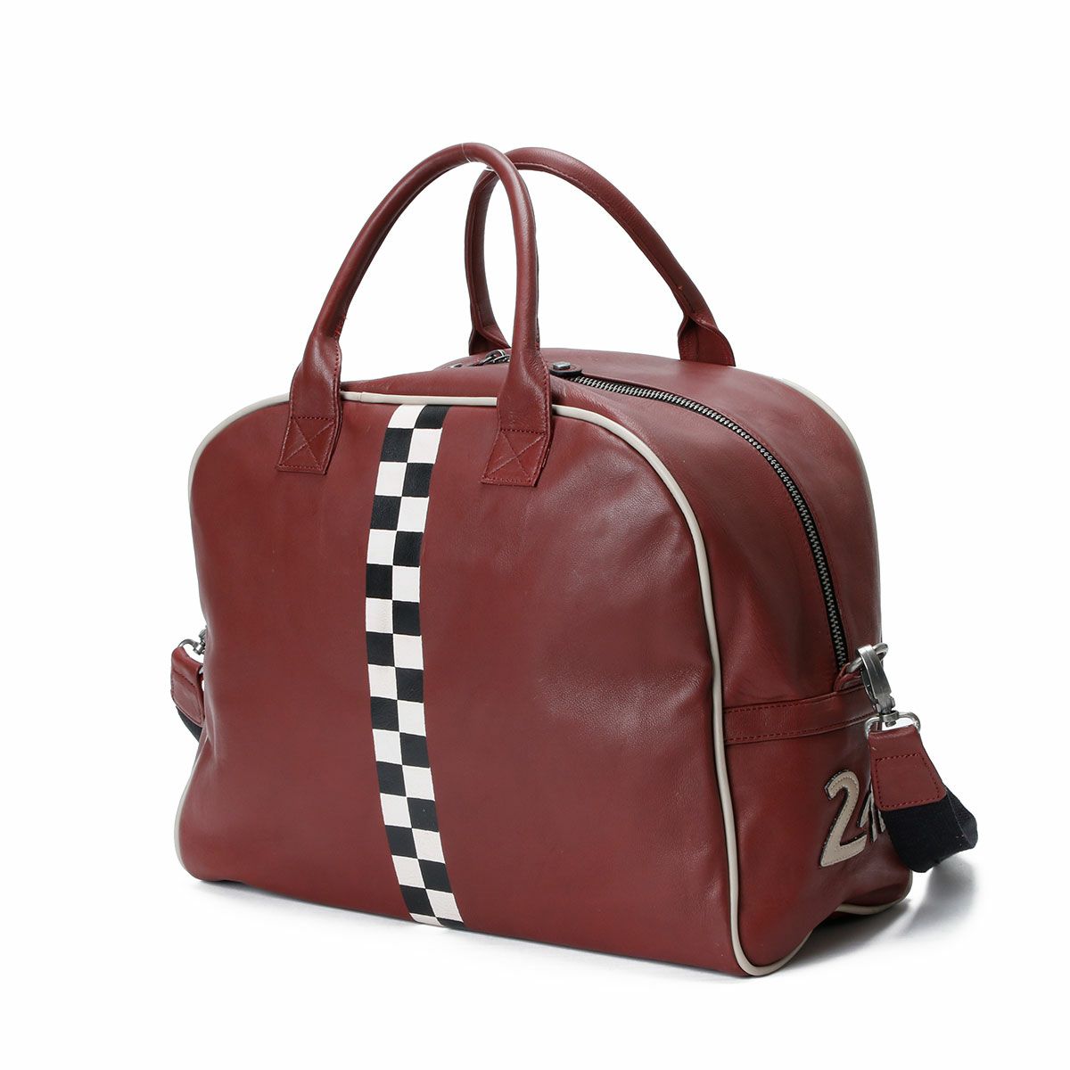 CLASSIC LEGEND MOTORS｜Le Mans 24h MICK ヘルメット レザーバッグ｜ボストンバッグ｜ダークレッド