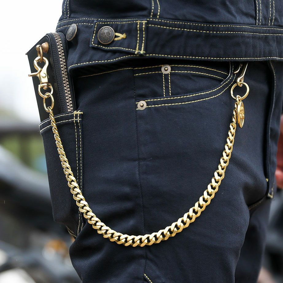 Dark｜ウォレットチェーン｜その他雑貨｜ゴールド｜モデル着用