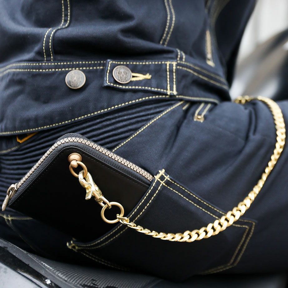 Dark｜ウォレットチェーン｜その他雑貨｜ゴールド｜モデル着用