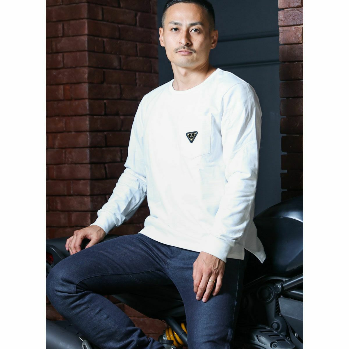 Dark｜CORDURA バイカーロングTシャツ-FY2024｜ロングスリーブ｜ホワイト