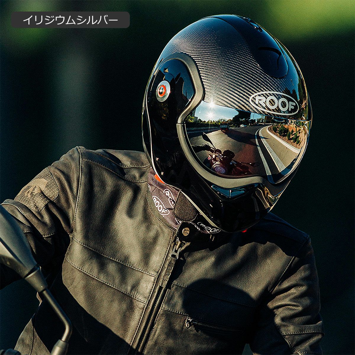 ROOF｜ROOF RO9 シールド｜シールド・ピーク｜イリジウムシルバー｜モデル着用