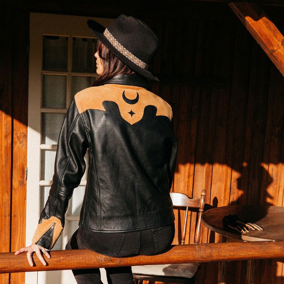 WILDUST｜アリゾナ レザー ジャケット｜ブラック｜モデル着用