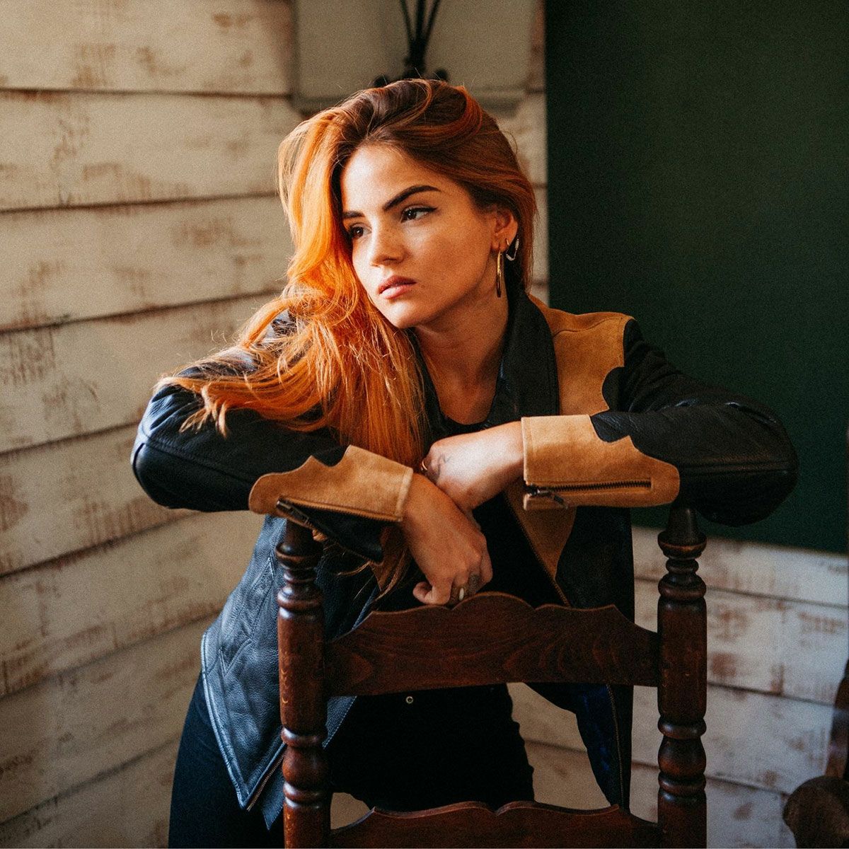 WILDUST｜アリゾナ レザー ジャケット｜ブラック｜モデル着用