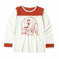 WILDUST｜ウエスタン Tシャツ フラジャイル｜アイボリー×テラコッタ