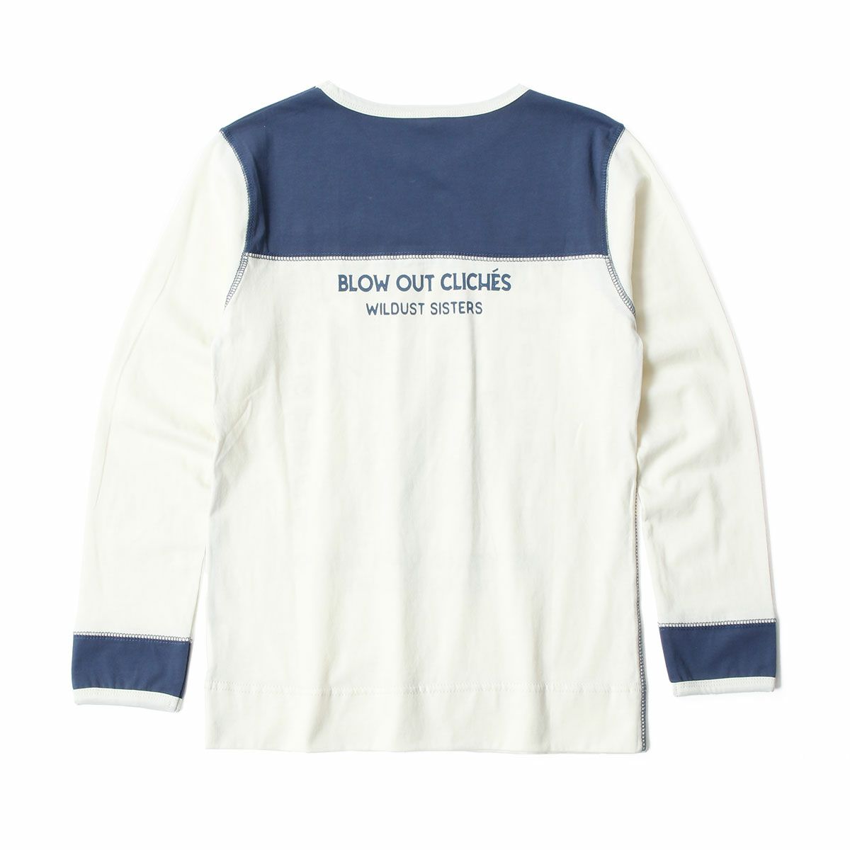 WILDUST｜ウエスタン Tシャツ ワイルド ガール｜アイボリー×ブルー
