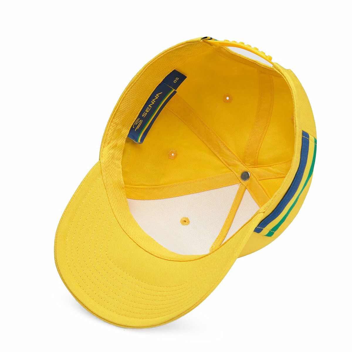 AyrtonSenna｜アイルトン・セナ ストライプ キャップ｜帽子｜イエロー
