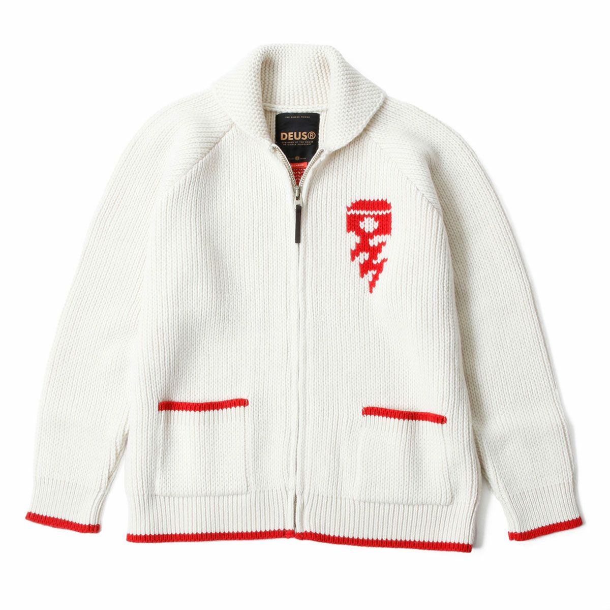 Deus Ex Machina｜ピストン ショール カーディガン｜ニット｜ダーティーホワイト