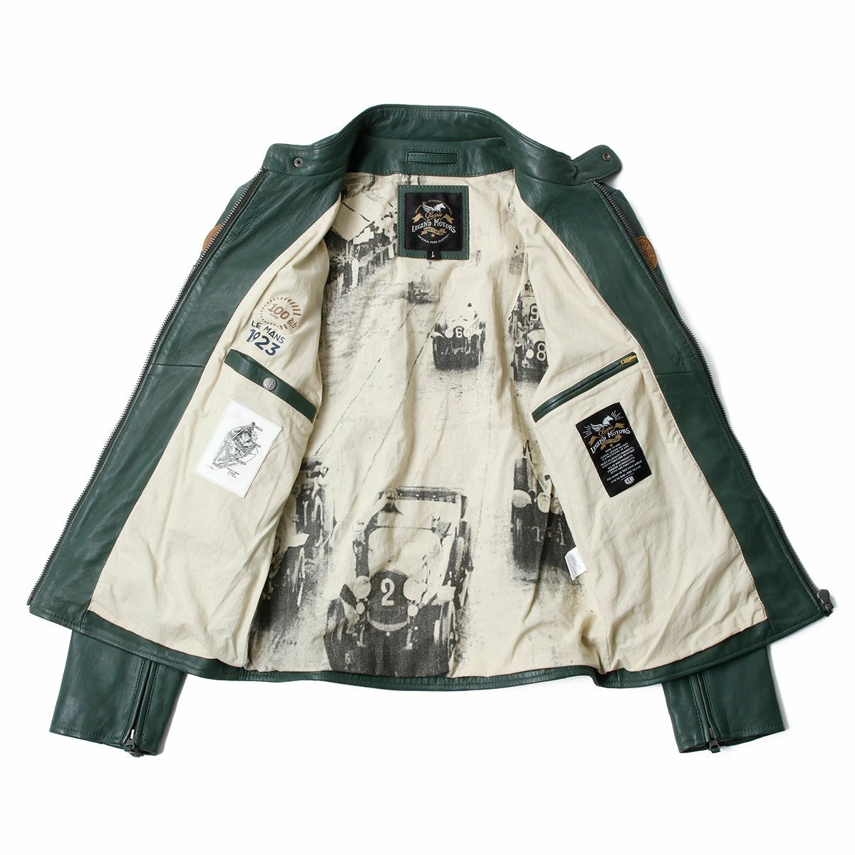 CLASSIC LEGEND MOTORS｜ル・マン 24時間レース 1923 Duff レザー ジャケット｜アウター｜グリーン