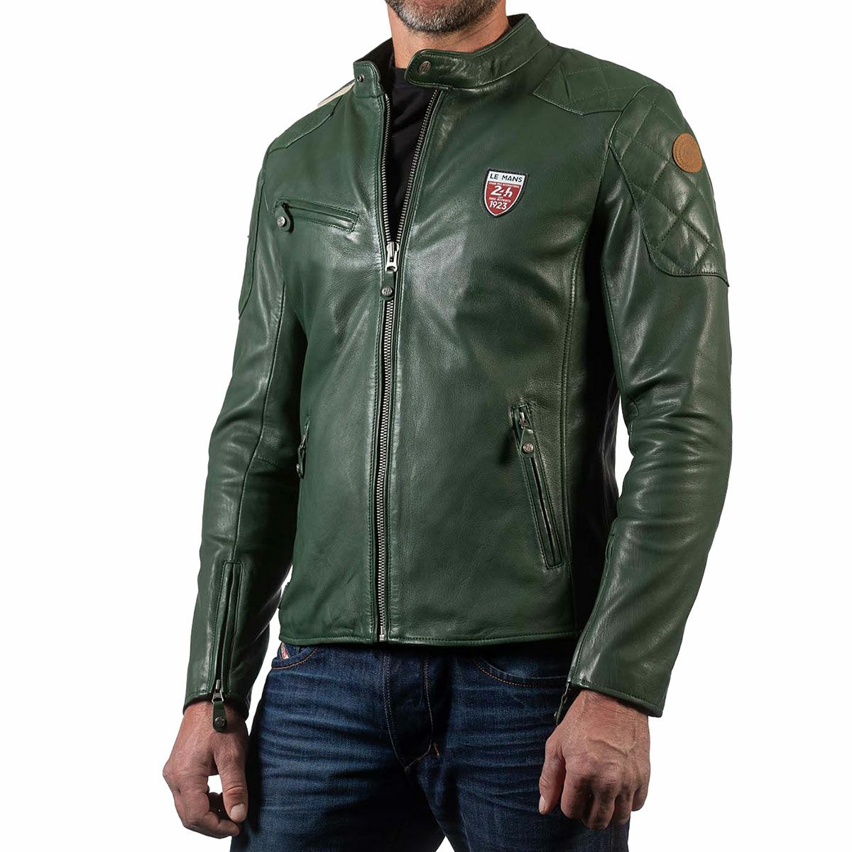 CLASSIC LEGEND MOTORS｜ル・マン 24時間レース 1923 Duff レザー ジャケット｜アウター｜グリーン