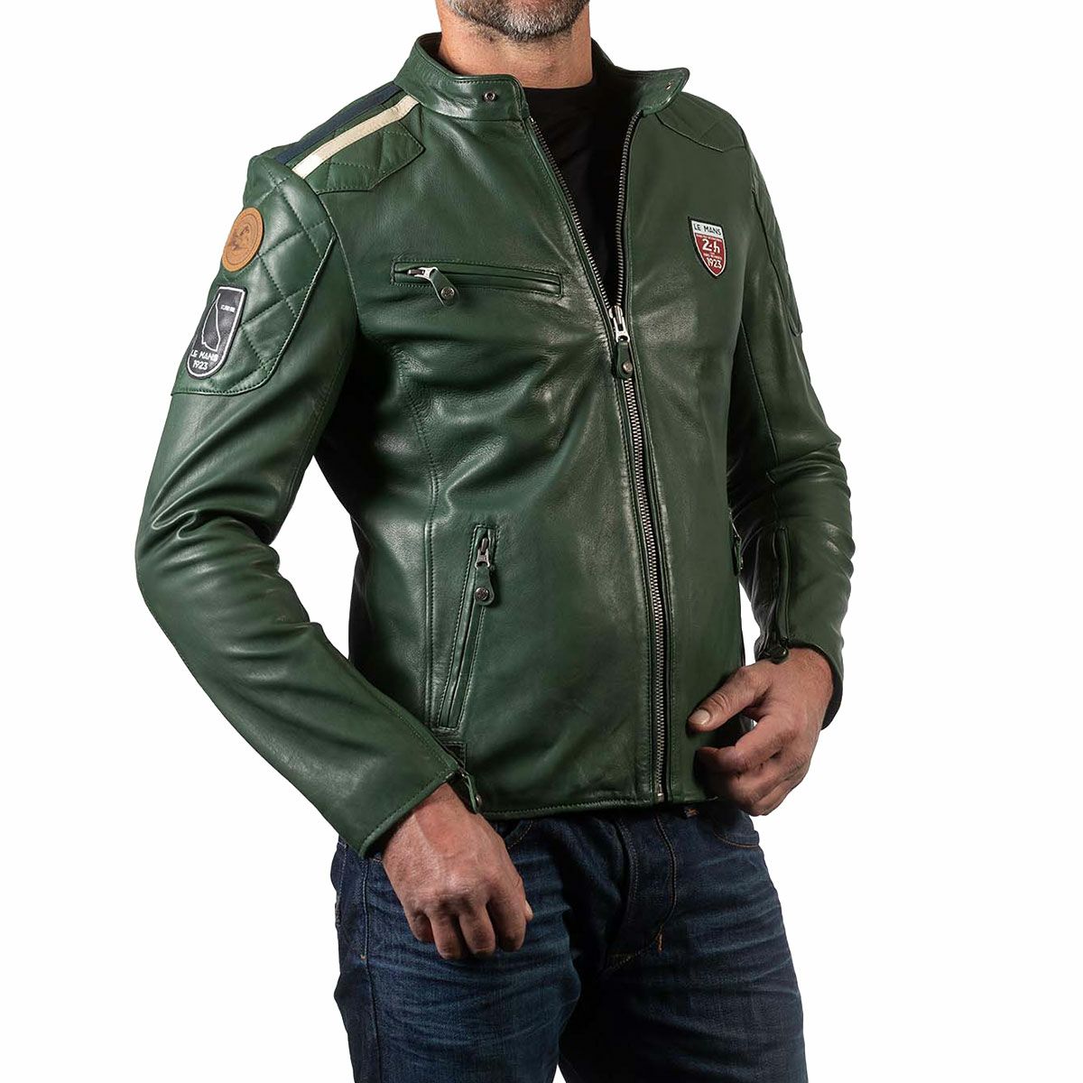CLASSIC LEGEND MOTORS｜ル・マン 24時間レース 1923 Duff レザー ジャケット｜アウター｜グリーン