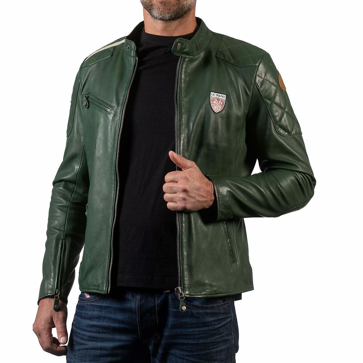 CLASSIC LEGEND MOTORS｜ル・マン 24時間レース 1923 Duff レザー ジャケット｜アウター｜グリーン