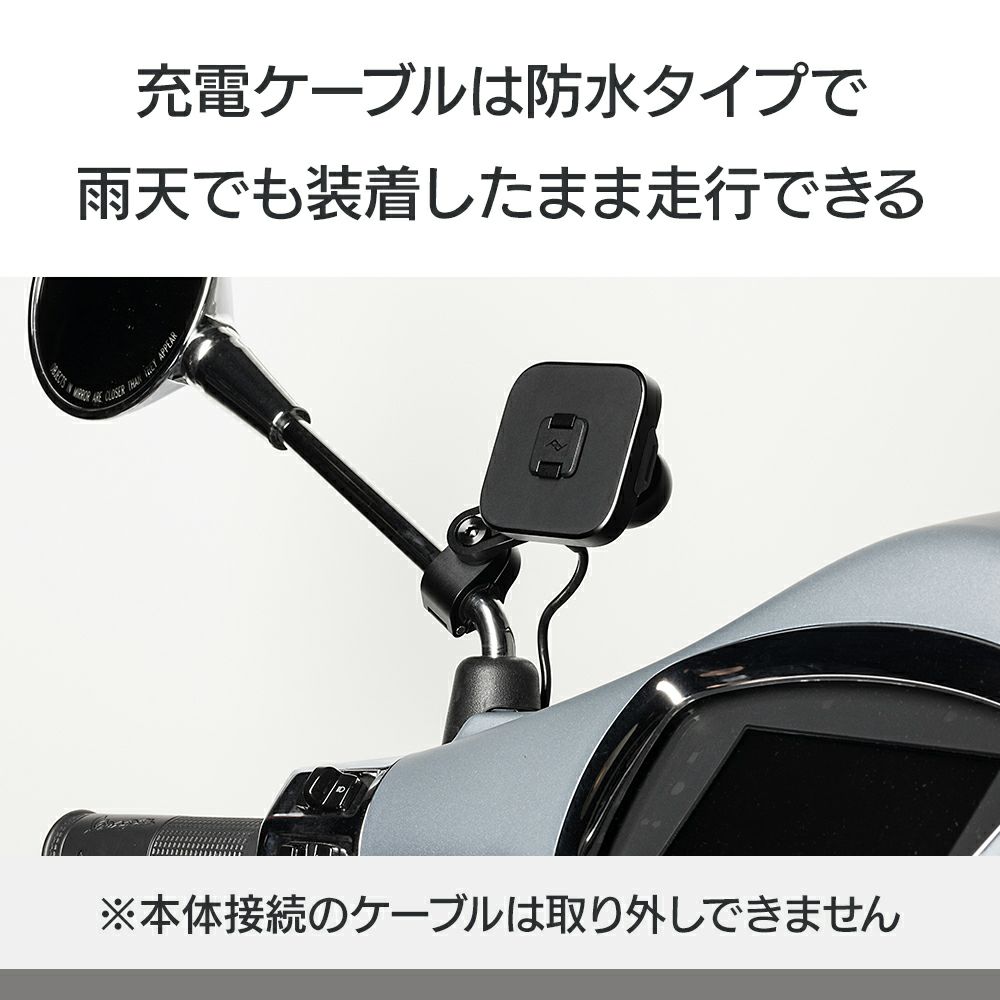 Peak Design｜ワイヤレス チャージング モーターサイクル ミラー マウント｜その他雑貨｜使用イメージ