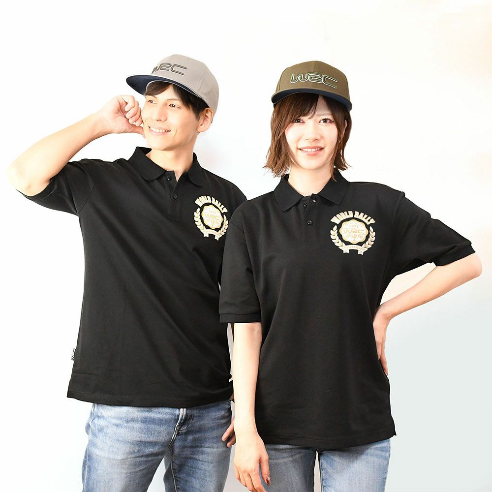 WRC｜WRCポロシャツ｜ブラック｜モデル着用