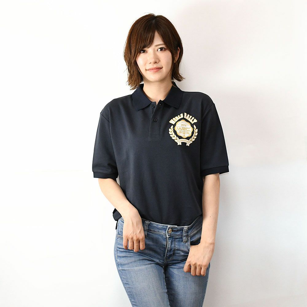 WRC｜WRCポロシャツ｜ネイビー｜モデル着用