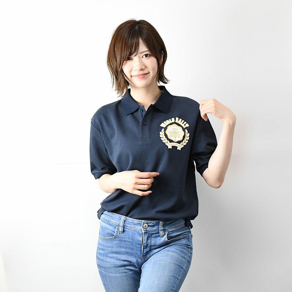 WRC｜WRCポロシャツ｜ネイビー｜モデル着用