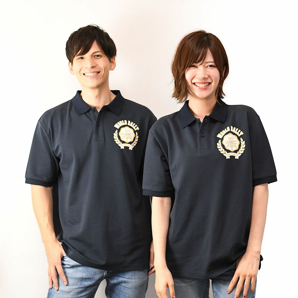 WRC｜WRCポロシャツ｜ネイビー｜モデル着用