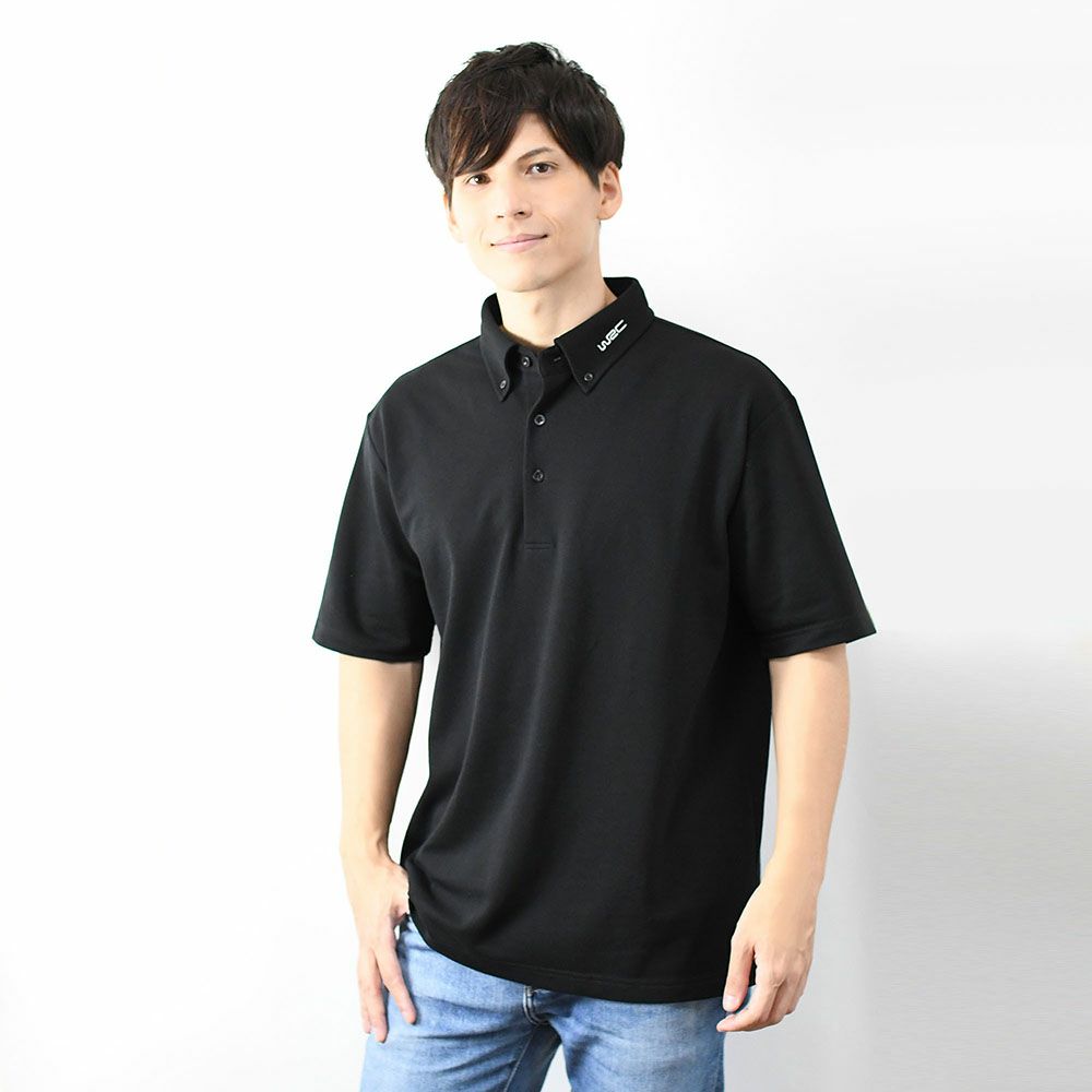 WRC｜WRCカットポロシャツ｜ブラック｜モデル着用